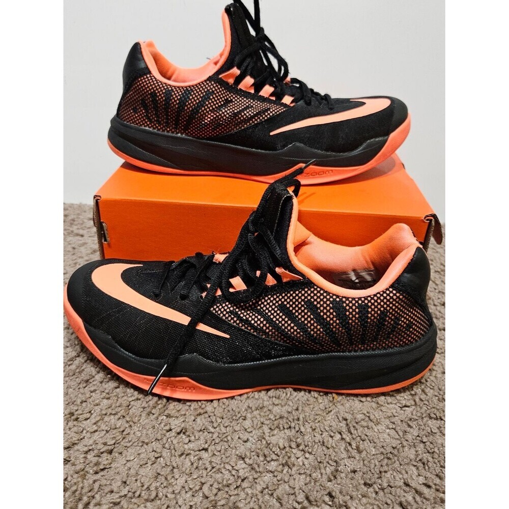 Nike Zoom HyperRev Basketball Shoes Black Bright Mango Men’s Size 7.5.
